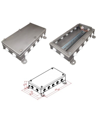КМ IP55-1530, 14 вводов, нержавейка. Коробка монтажная электротехническая. Гефест в Архангельске