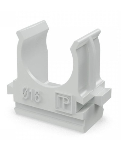 Крепеж-клипса для труб АБС-пластик в п/э D16 (100 шт) (PR.02616). Крепление для труб ПВХ. Промрукав в Архангельске