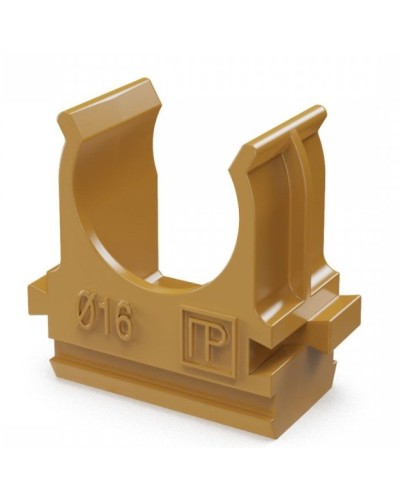 Крепёж-клипса для труб АБС-пластик бук D16 (100 шт) (PR13.0045). Крепление для труб ПВХ. Промрукав в Архангельске