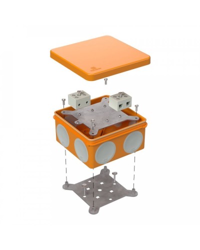 Коробка огнестойкая 60-0300-FR2.5-4 Е15-Е120 100х100х50. Коробка огнестойкая для открытой установки. Промрукав в Архангельске